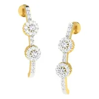 Deepti Yellow Gold  Diamond Earrings 