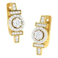 Adya Yellow Gold Diamond Earrings